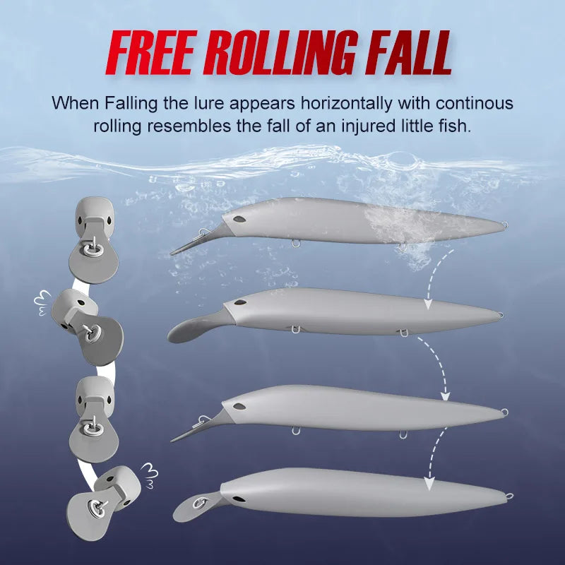 137mm 41g Sinking Minnow Lure for Seabass and Saltwater Fishing