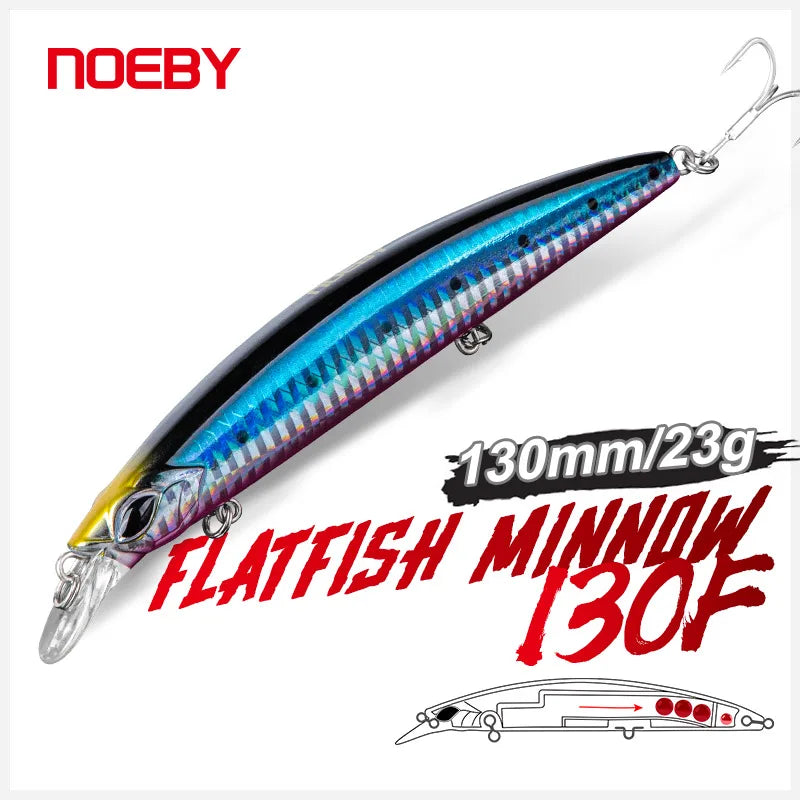 130mm 23g Floating Minnow Jerkbait for Sea Bass Fishing