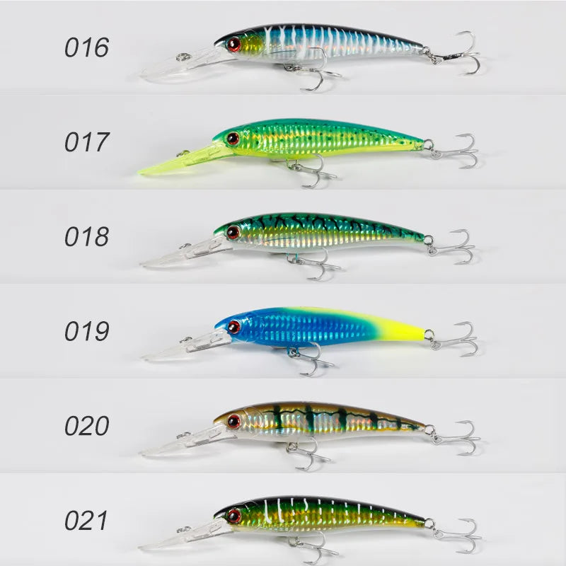 120mm-160mm Slow Sinking Minnow Trolling Set for Saltwater Fishing
