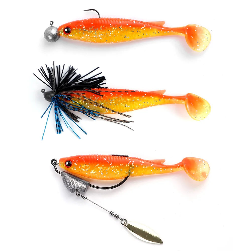 10cm 8g Soft Paddle Tail Shad Lures for Pike and Perch