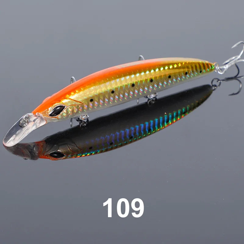 110mm 19g Floating Minnow Jerkbait for Bass, Pike, and Trout