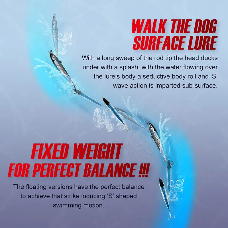 160mm 58g-190mm 86g Topwater Stickbait for GT Sea Fishing