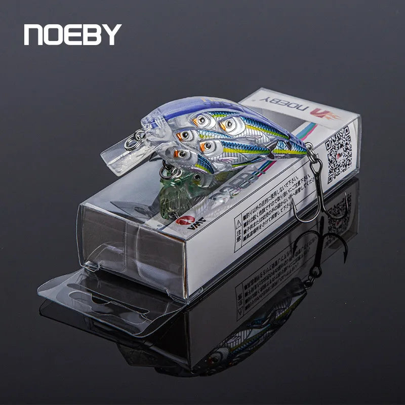 Sound Floating Crankbait 60mm 12.5g Wobbler Jerkbait for Bass, Trout, and Carp