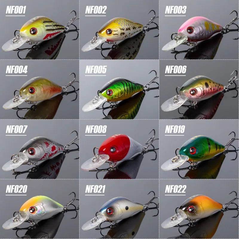 4.5cm 8g Floating Mini Crankbait Minnow Wobbler for Trout and Pike Fishing