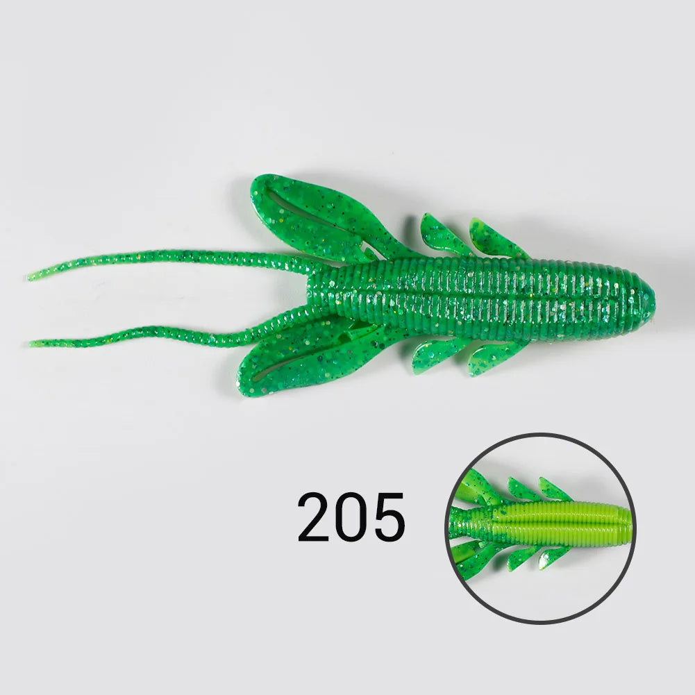 Silicone Soft Creature Bait 90mm 9g for Bass Fishing, Shrimp Worm Fishing Tackle Lure