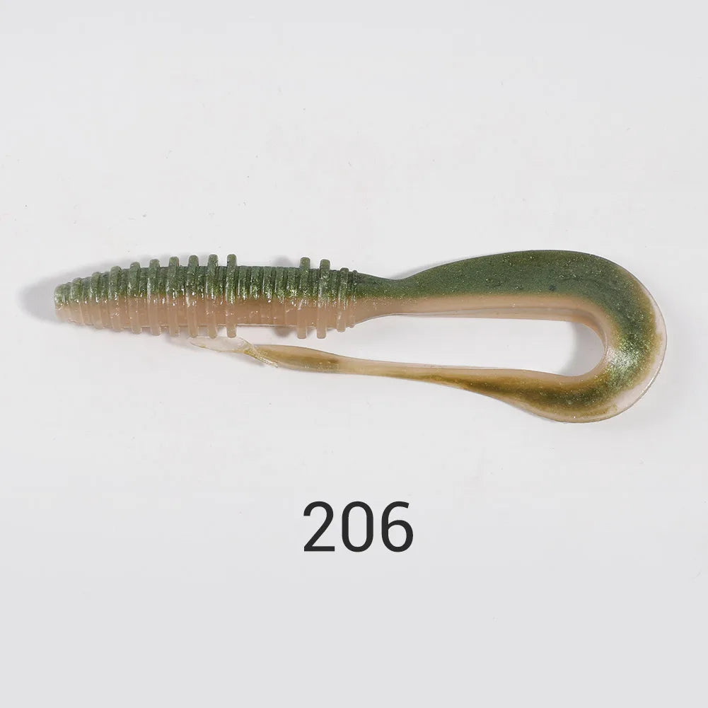 Soft Silicone Lures 6cm-14cm Special Tail Worm Swimbaits for Crap and Bass Fishing