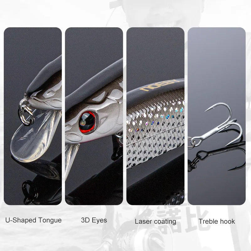 125mm 23g Floating Minnow Jerkbait for Pike and Bass Fishing