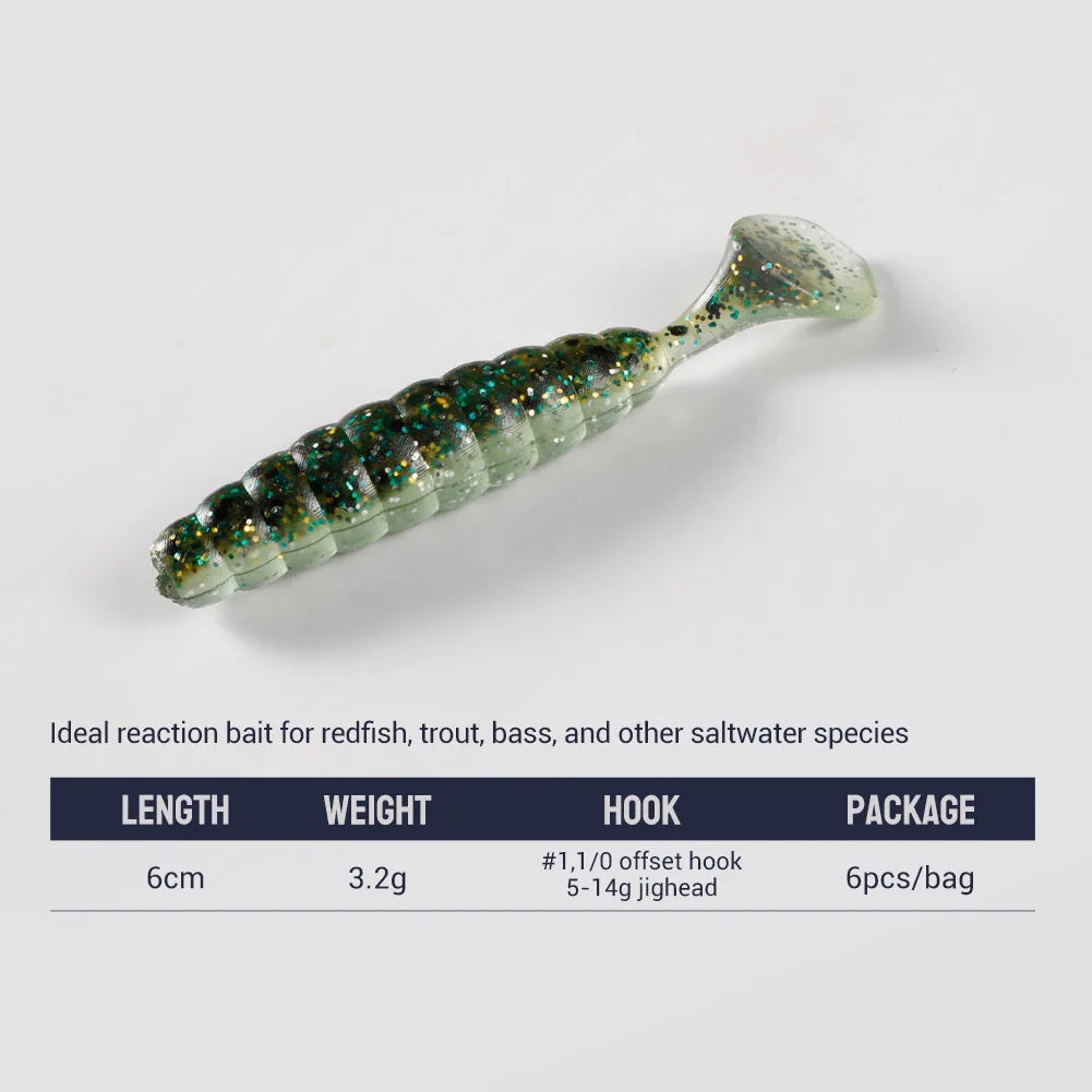 6cm 3.2g Silicone Ranger Lure for Bass Fishing