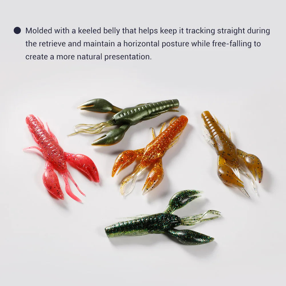 Soft Silicone Shrimp Lures 60mm-95mm for Bass Tackle