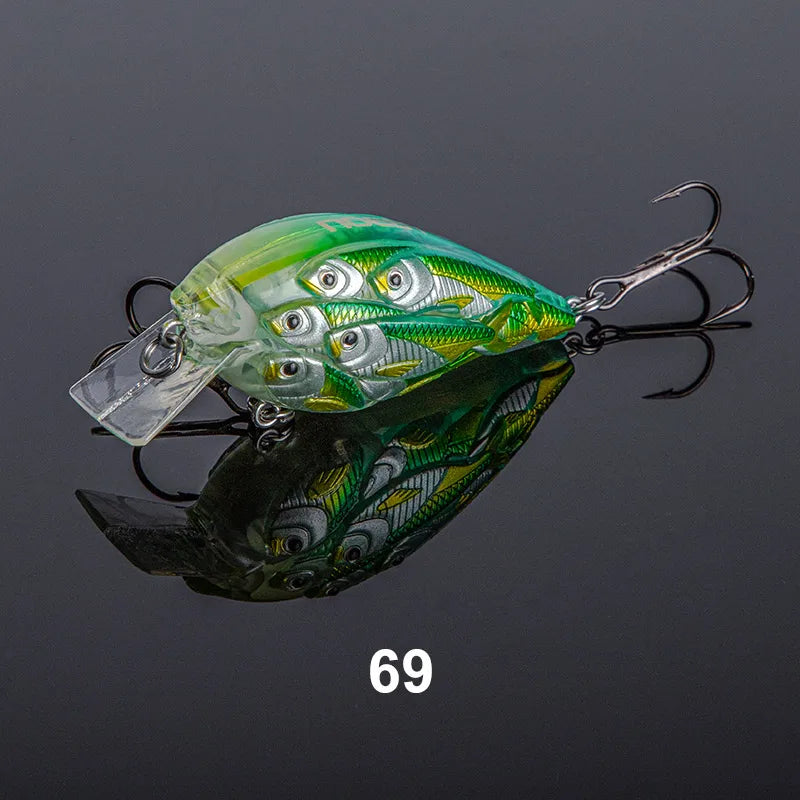 Sound Floating Crankbait 60mm 12.5g Wobbler Jerkbait for Bass, Trout, and Carp