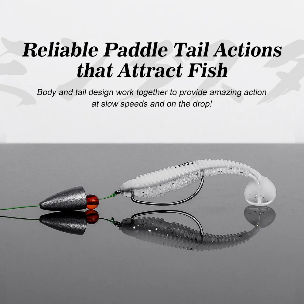 Soft Silicone Shad Lure 7cm-12cm Paddle Tail for Pike and Perch