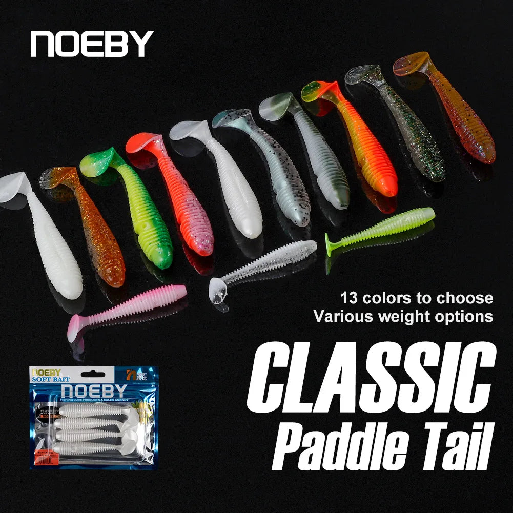 Soft Silicone Shad Lure 7cm-12cm Paddle Tail for Pike and Perch
