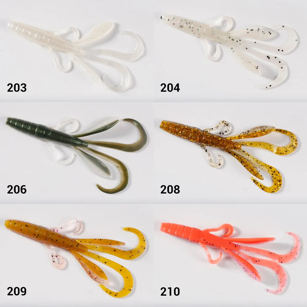 Thinner Creature Silicone Soft Swimbait 9.5cm 5g, Shrimp Wobbler for Bass Fishing