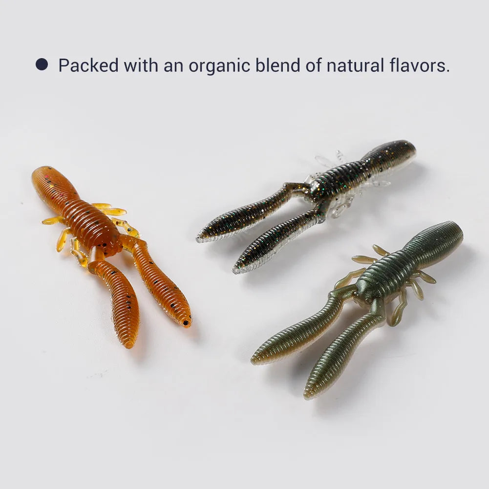 Bottle Shrimp Soft Bait 7.5cm 3.4g for Bass, Pike, and Trout Fishing