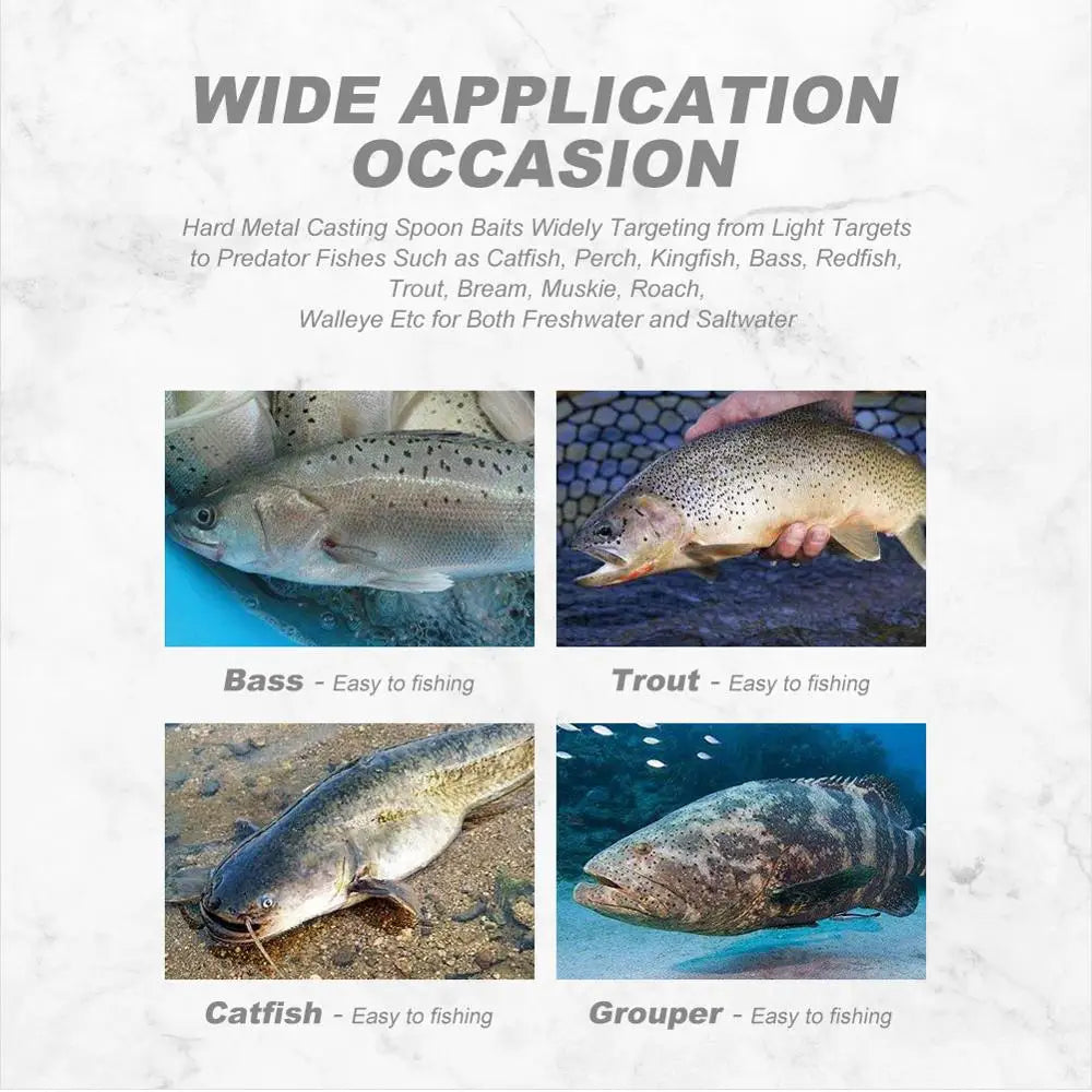 10g-20g Metal Spinner Spoon Lure for Pike Fishing