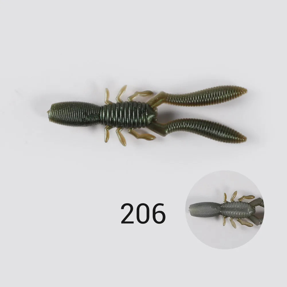 Bottle Shrimp Soft Bait 7.5cm 3.4g for Bass, Pike, and Trout Fishing