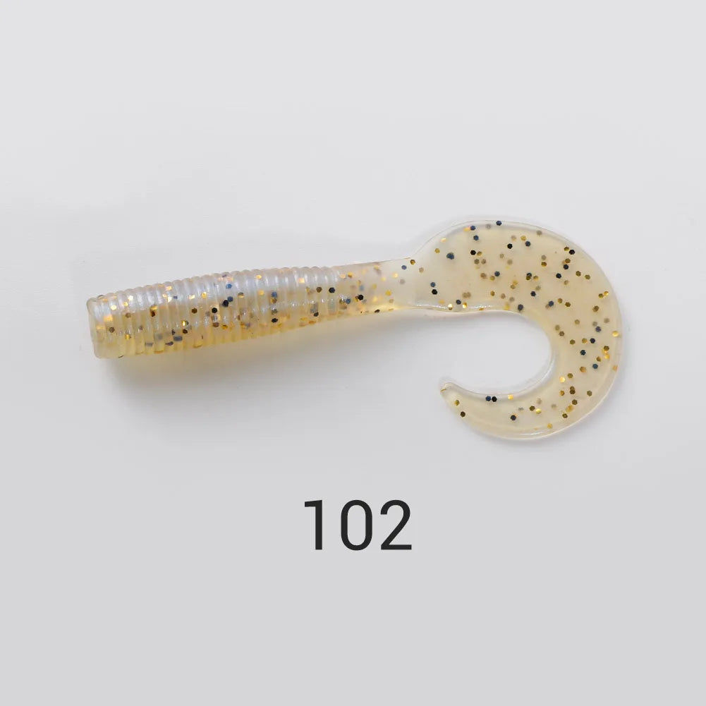 5.5cm-8cm Grub Silicone Soft Lures (6pcs) for Bass and Carp