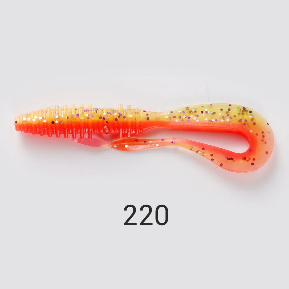Soft Silicone Lures 6cm-14cm Special Tail Worm Swimbaits for Crap and Bass Fishing