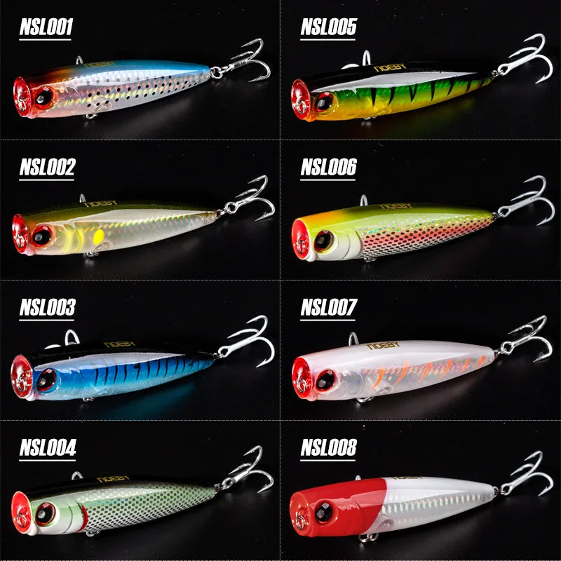 105mm 24g Popper Lure Set for Saltwater and Freshwater Fishing