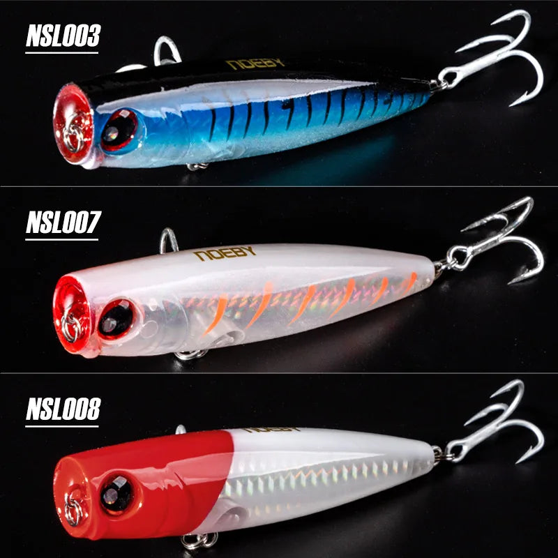 105mm 24g Popper Lure Set for Saltwater and Freshwater Fishing