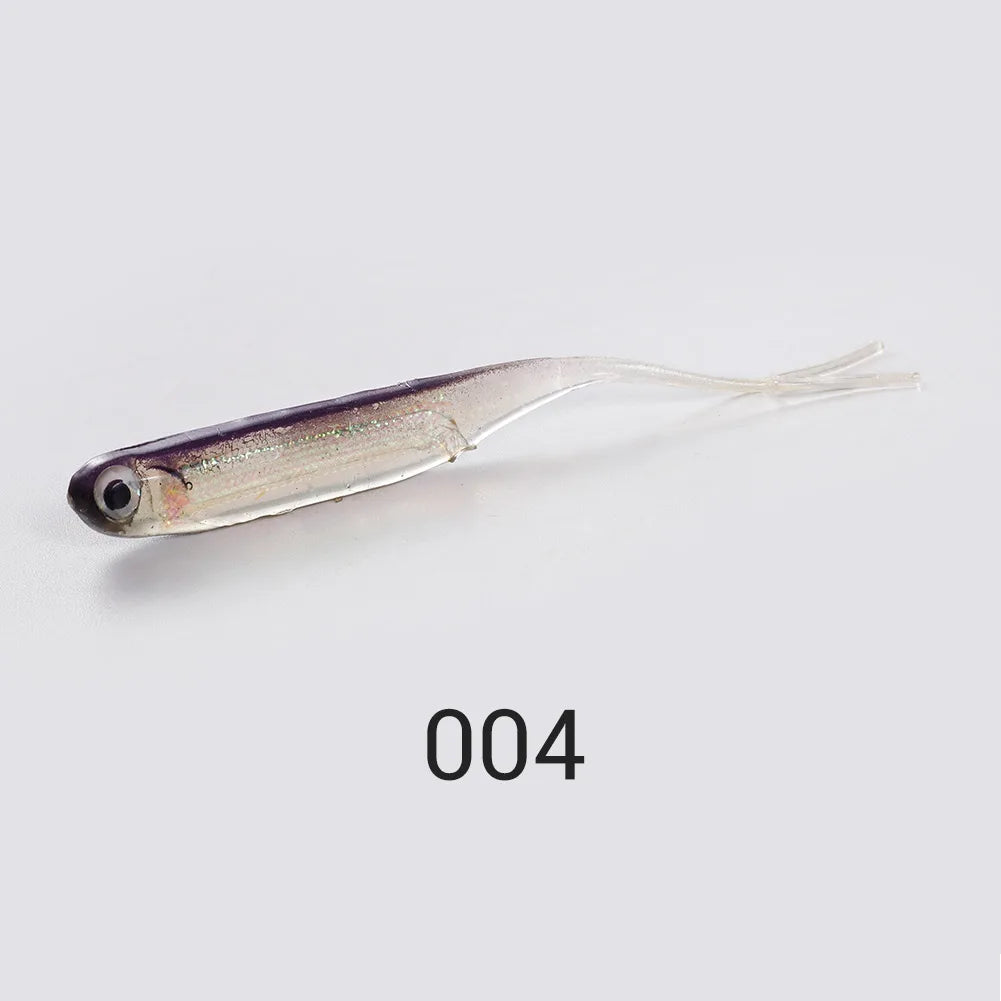 Silicone Shad Soft Lure 75mm-115mm T Tail for Bass and Sea Fishing