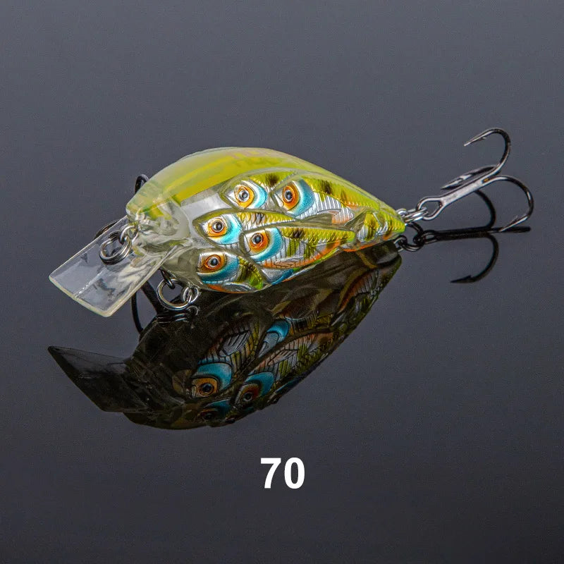 Sound Floating Crankbait 60mm 12.5g Wobbler Jerkbait for Bass, Trout, and Carp