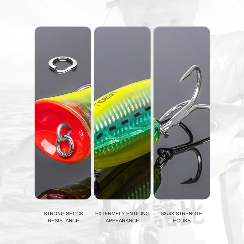 Saltwater Topwater Floating Wobbler Artificial Hard Bait for GT Fishing Lure