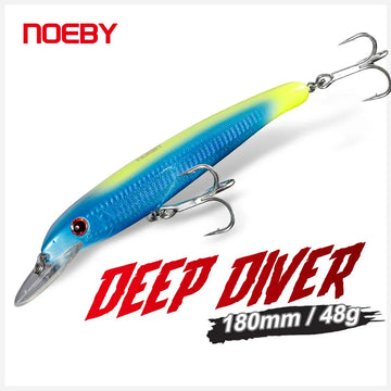 180mm 48g Trolling Minnow Deep Diver for Big Game Saltwater Fishing