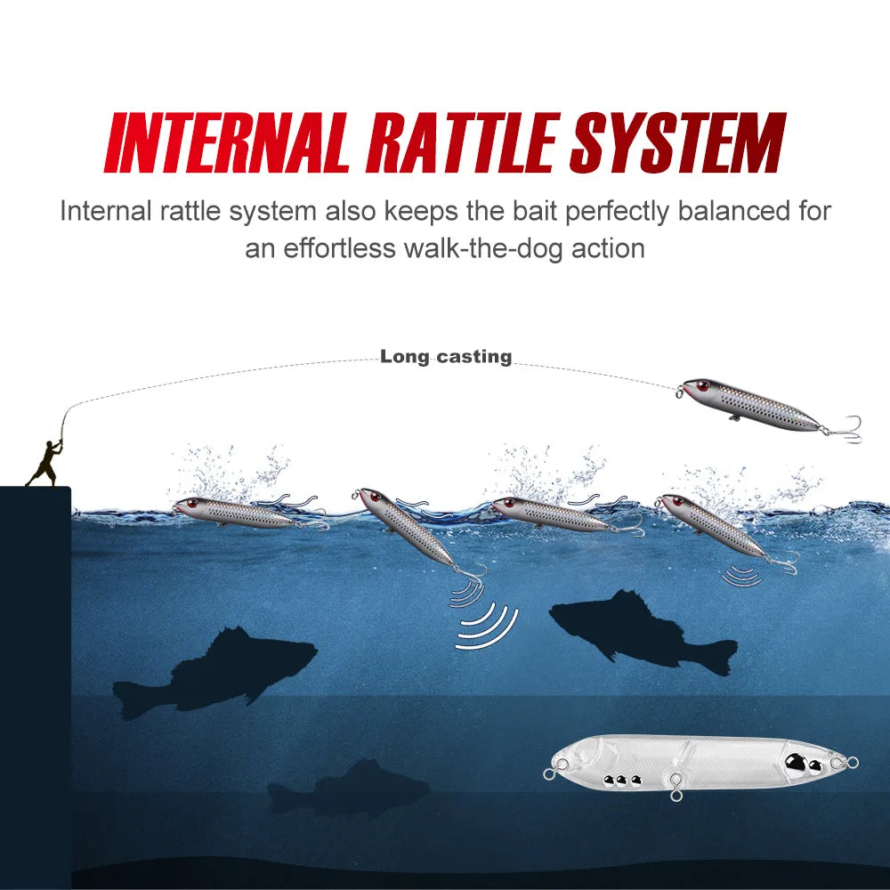 9cm 12.5g Floating Pencil Wobbler for Pike and Bass