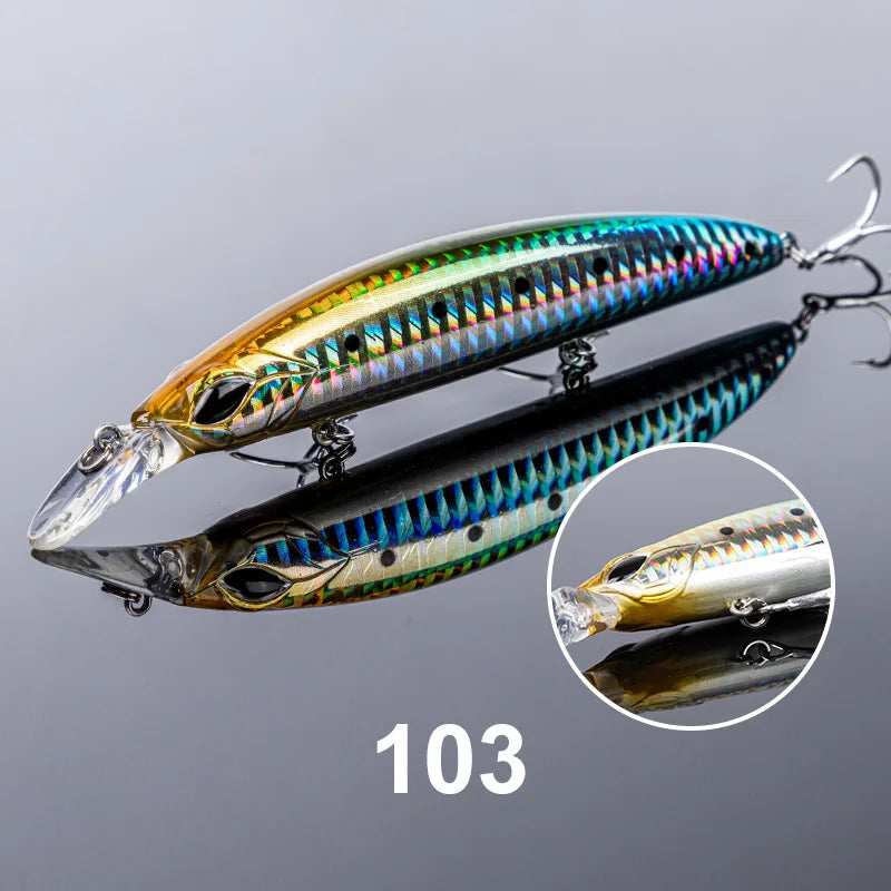 110mm 19g Floating Minnow Jerkbait for Bass, Pike, and Trout