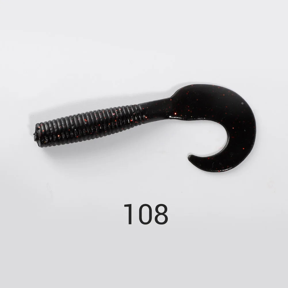 5.5cm-8cm Grub Silicone Soft Lures (6pcs) for Bass and Carp