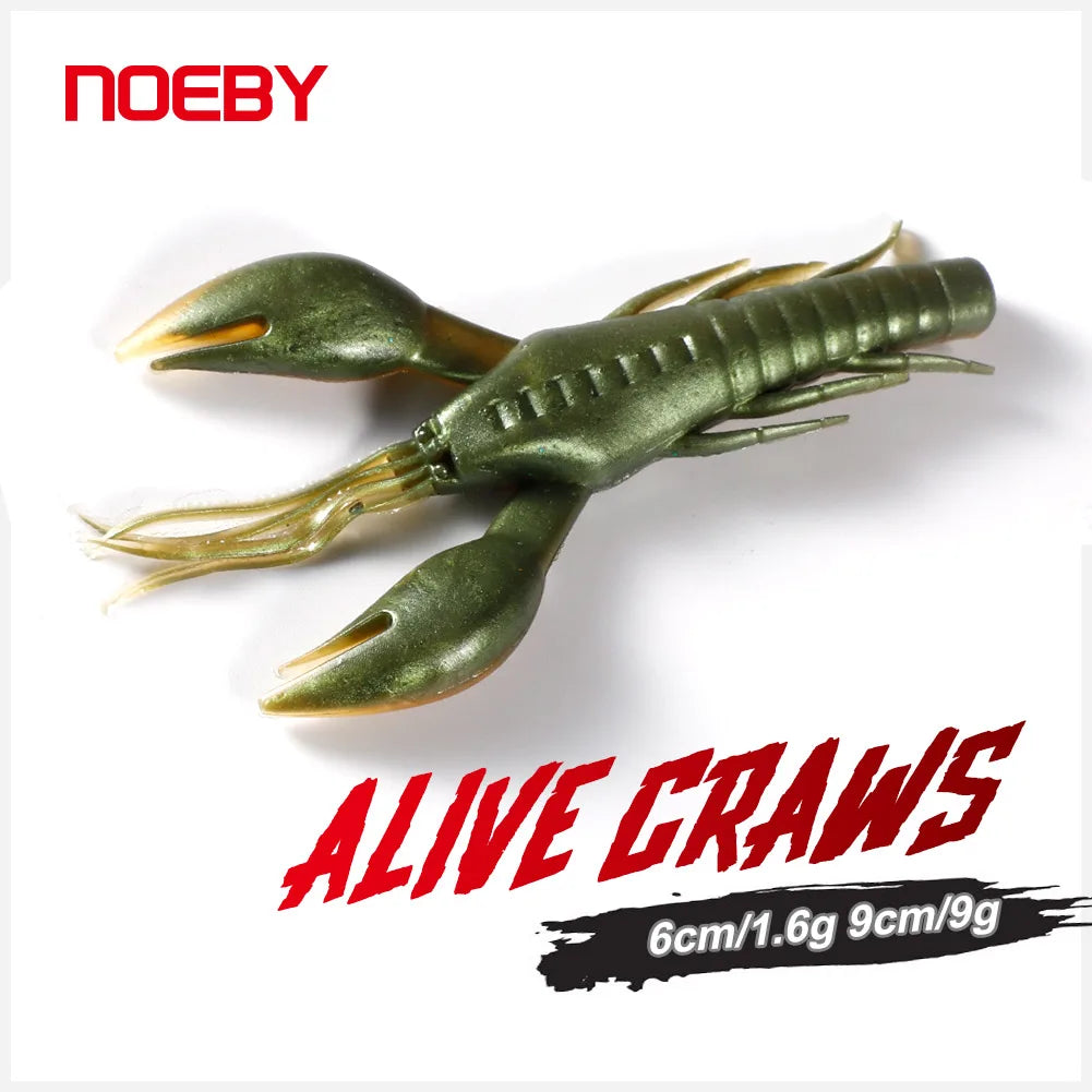 Soft Silicone Shrimp Lures 60mm-95mm for Bass Tackle