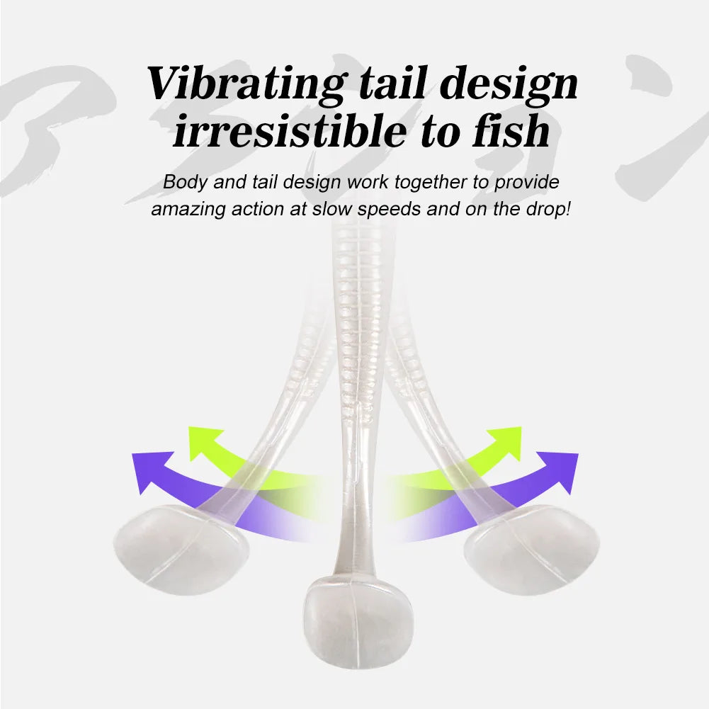 10cm 8g Soft Paddle Tail Shad Lures for Pike and Perch