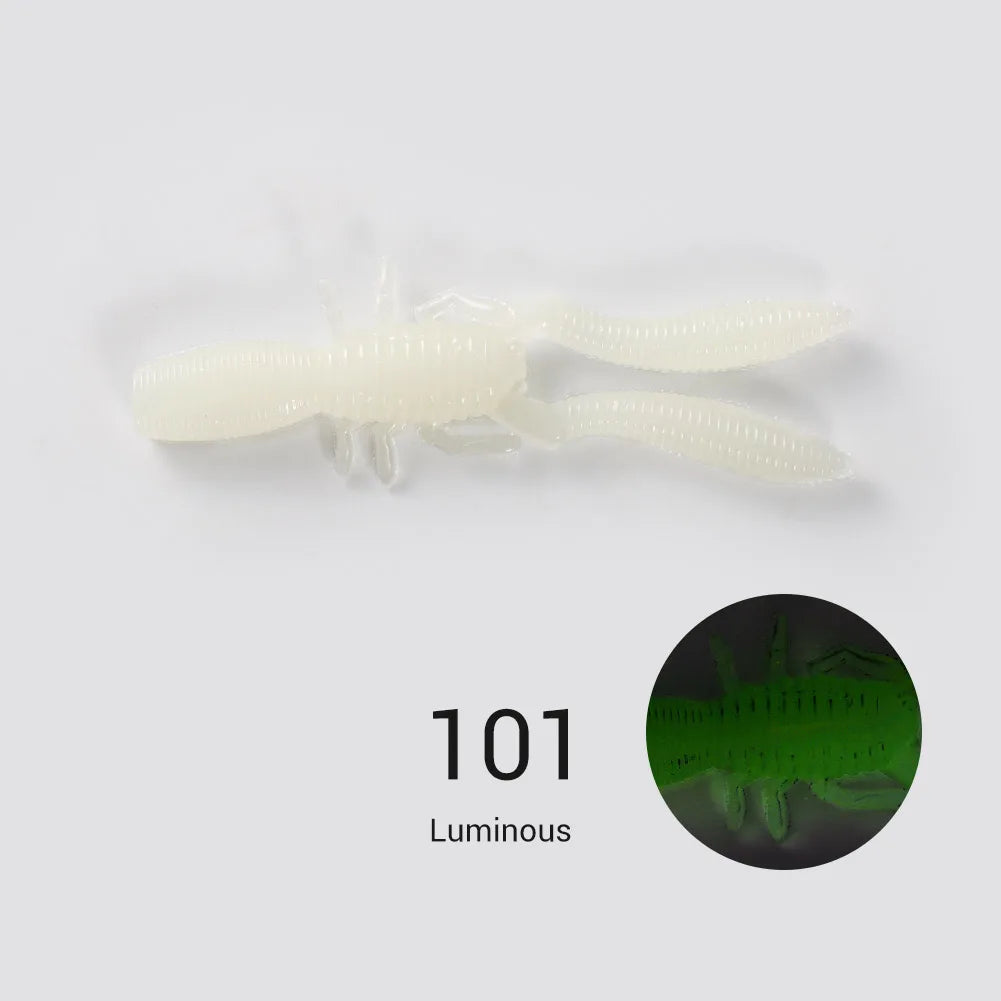 Bottle Shrimp Soft Bait 7.5cm 3.4g for Bass, Pike, and Trout Fishing