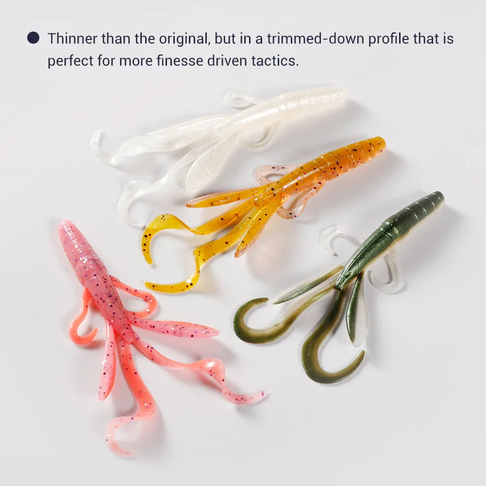 Thinner Creature Silicone Soft Swimbait 9.5cm 5g, Shrimp Wobbler for Bass Fishing