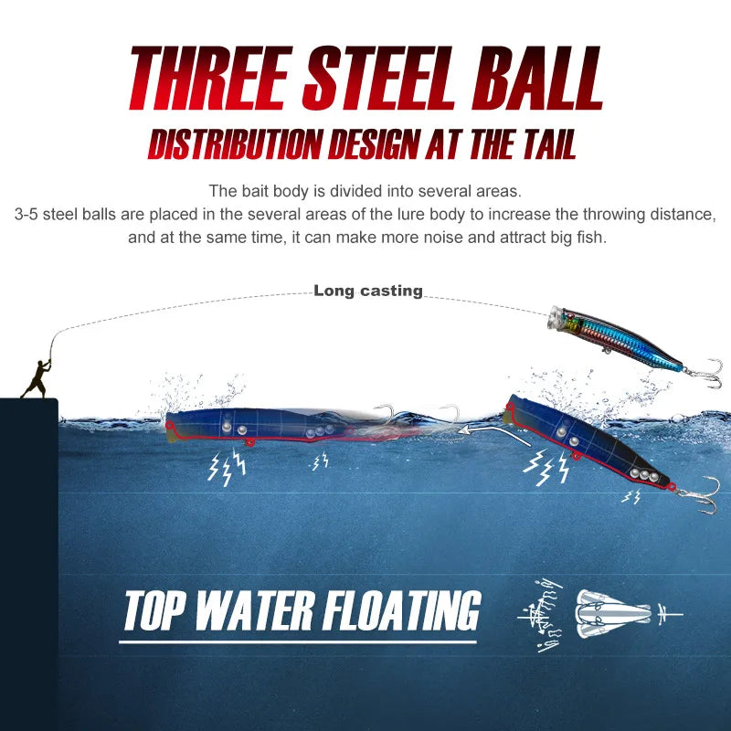 150mm 55g Topwater Popper for GT and Tuna Fishing