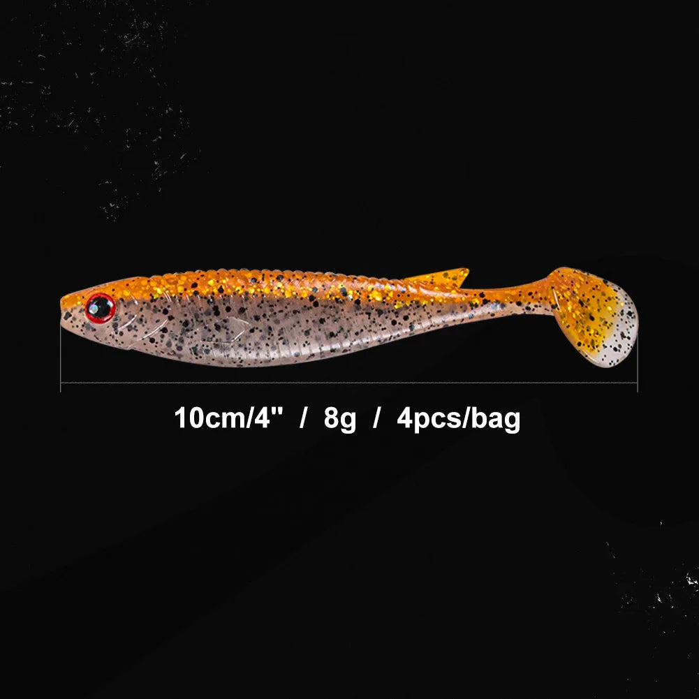 10cm 8g Soft Paddle Tail Shad Lures for Pike and Perch