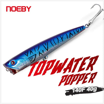 Topwater Popper Wobbler 140mm for Pike and Sea Bass Fishing