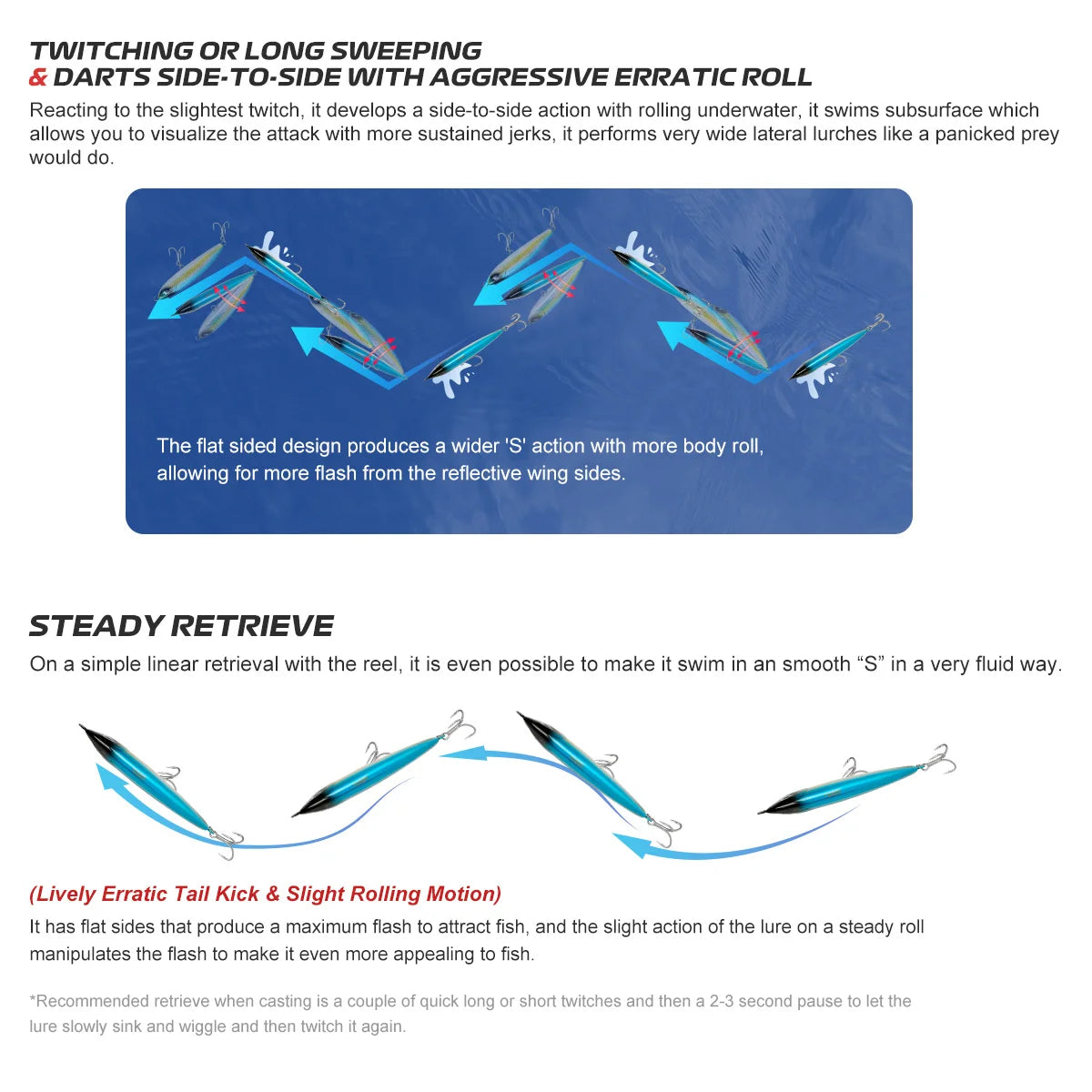 Stickbait Lure 165mm 105g for Tuna and GT Fishing