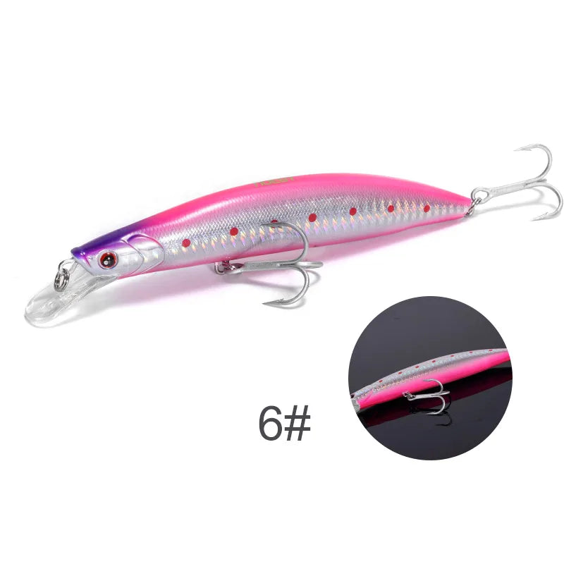 Suspending Minnow 135mm 30g for Long Casting Sea Fishing