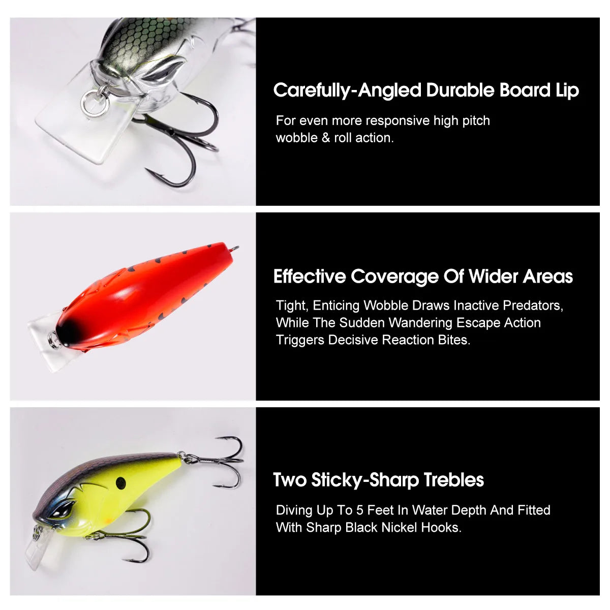 Floating Square Bill Crankbait 60mm 12g for Predator Fishing