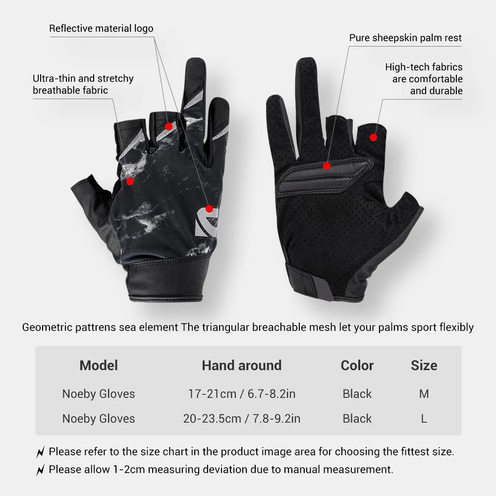 Quick-Release 3 Finger Cut Fishing Gloves