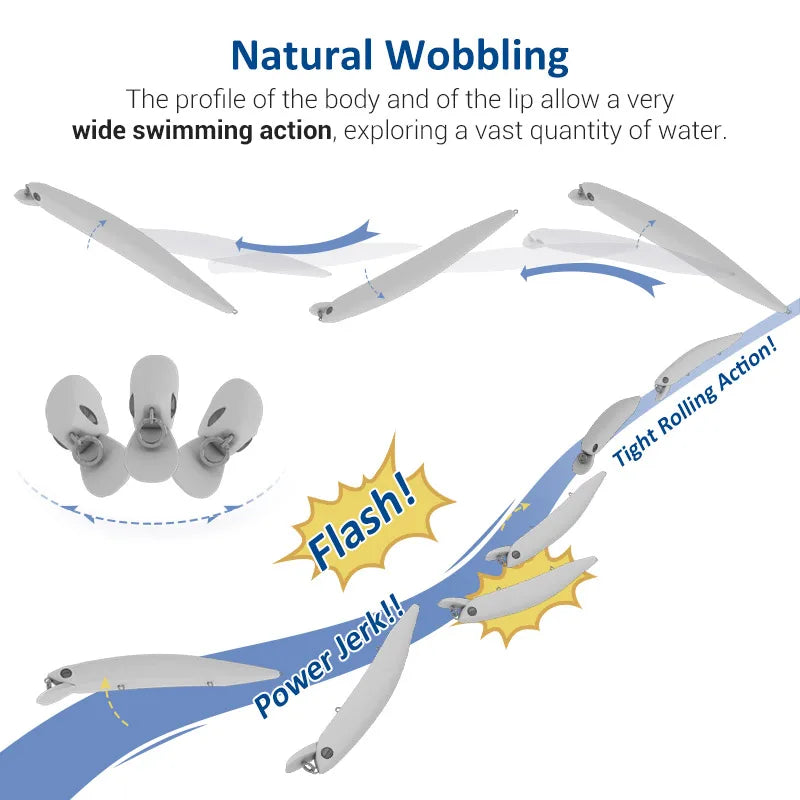 150mm 23g Slim Minnow Floating Wobbler for Seabass Fishing