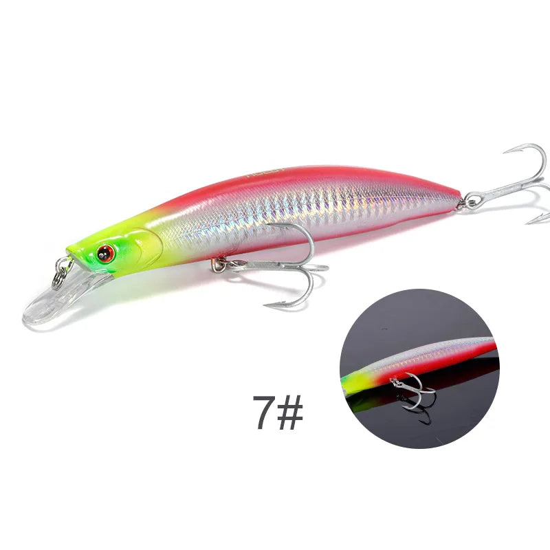 Suspending Minnow 135mm 30g for Long Casting Sea Fishing