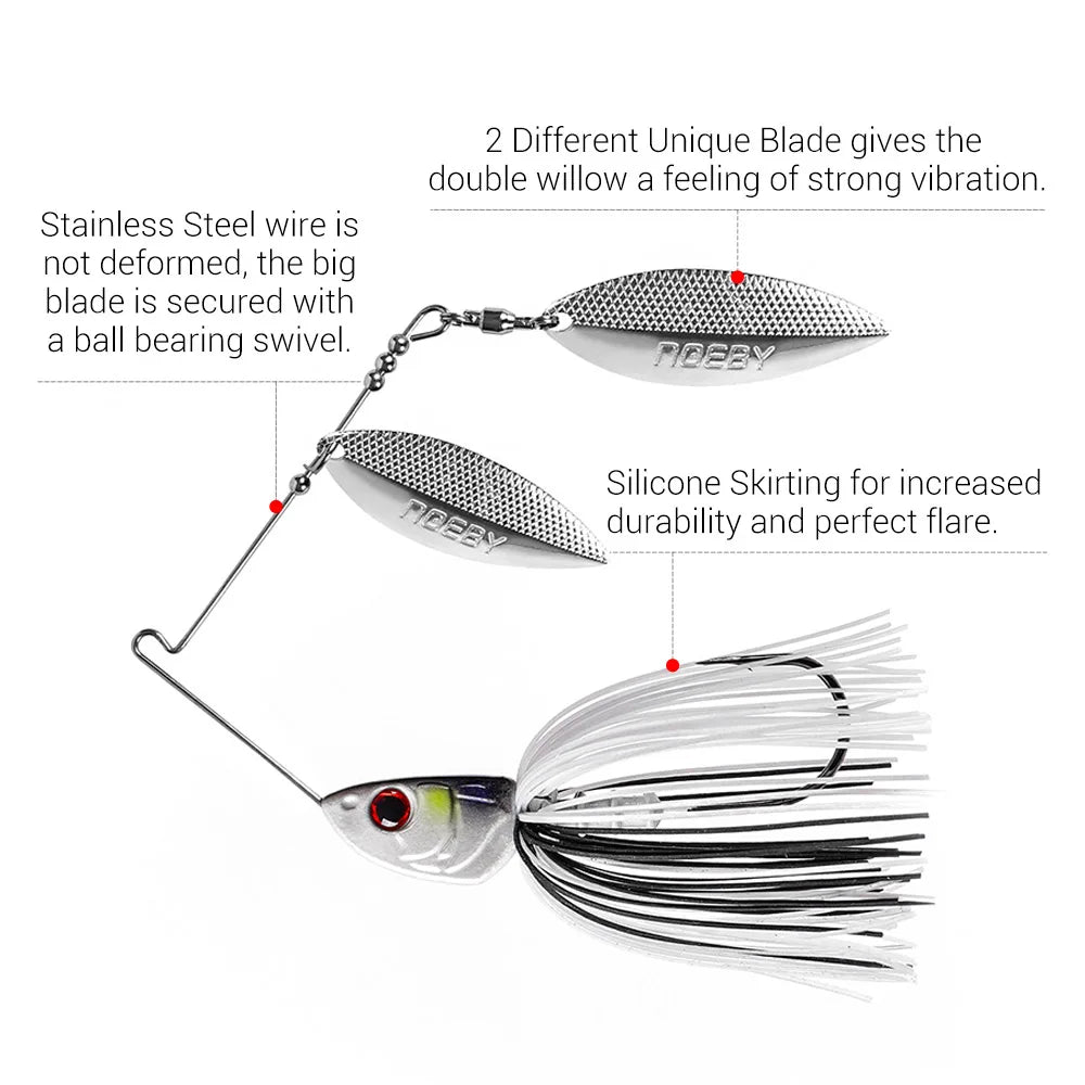 Spinnerbait 10.5g-28g Double Willow Blade for Bass Fishing