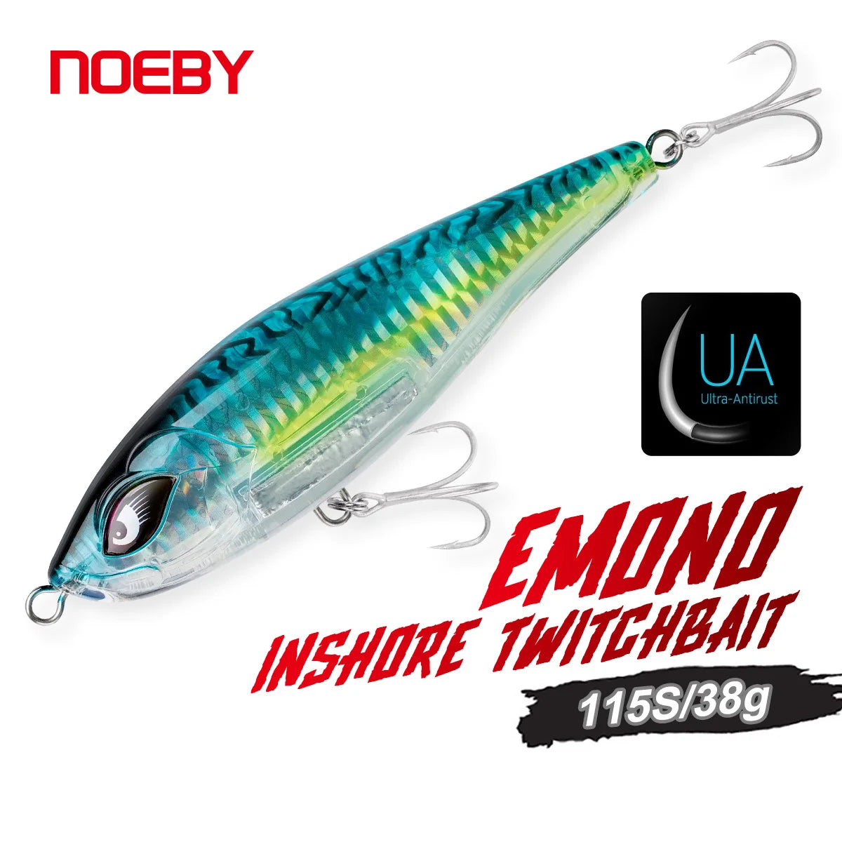 115mm 38g Inshore Twitch Bait for Saltwater Fishing