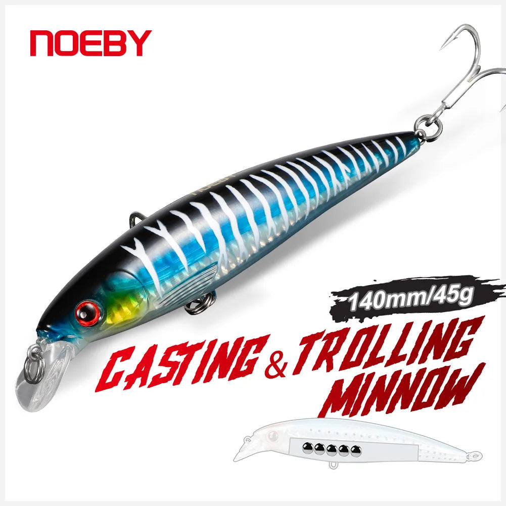 140mm 45g Trolling Minnow Lure for Casting and Trolling
