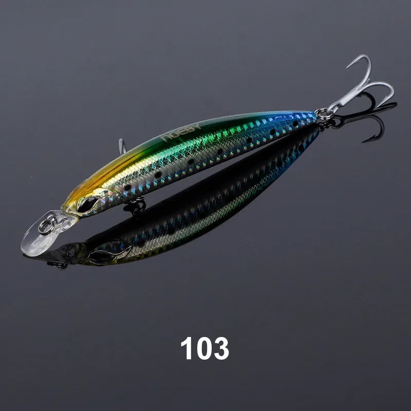 110S 19g, 110F 19g, 130F 23g Minnow Casting Wobblers Jerkbait for Saltwater Fishing