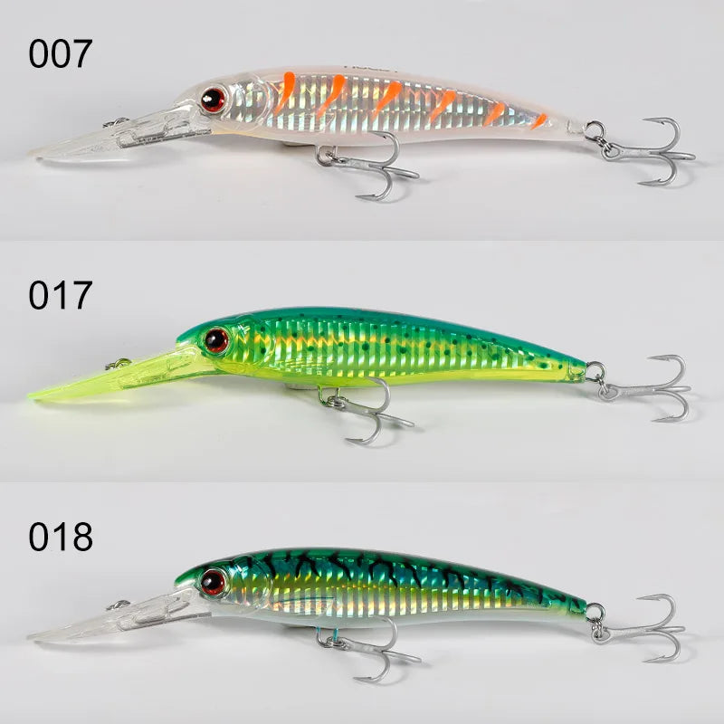 120mm-160mm Slow Sinking Minnow Trolling Set for Saltwater Fishing