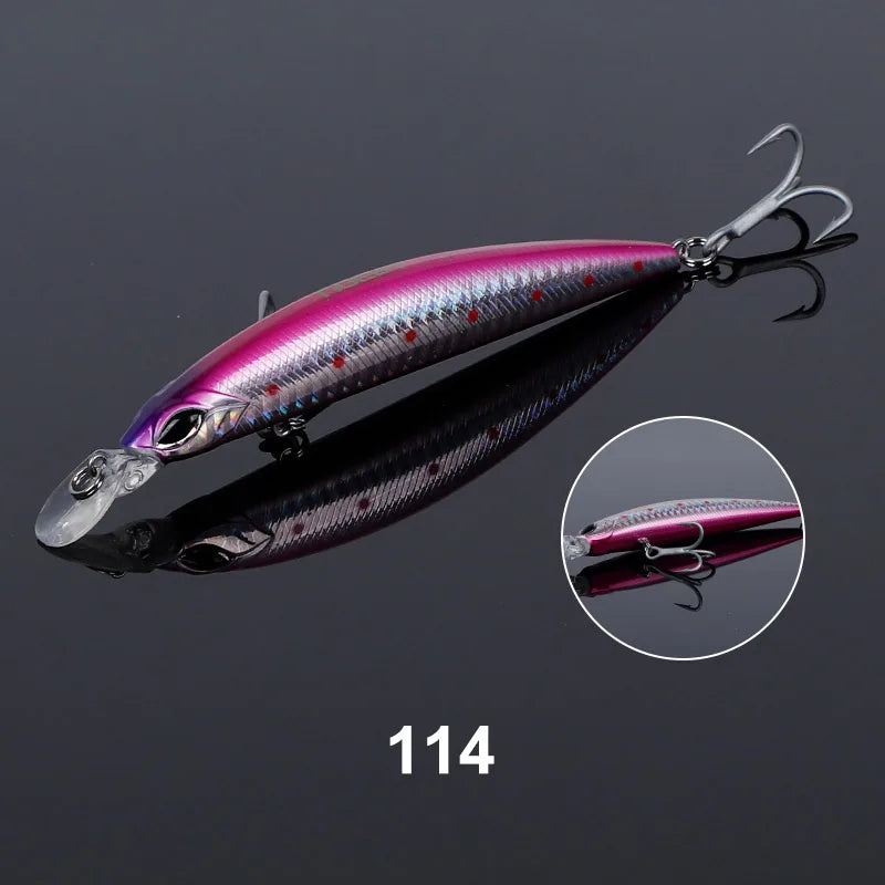 110S 19g, 110F 19g, 130F 23g Minnow Casting Wobblers Jerkbait for Saltwater Fishing